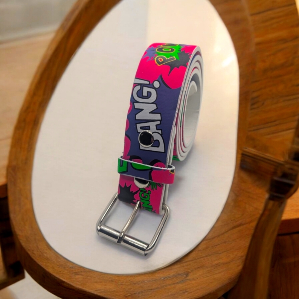 Genuine Leather belt with "BANG" "BOOM"